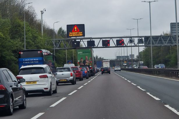 M6 and M54 closure warning to drivers