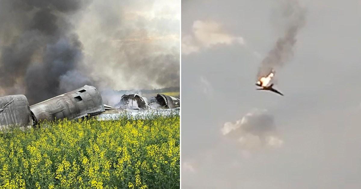 Ukraine takes credit after one of Putin’s bombers crashes to ground ablaze | World News